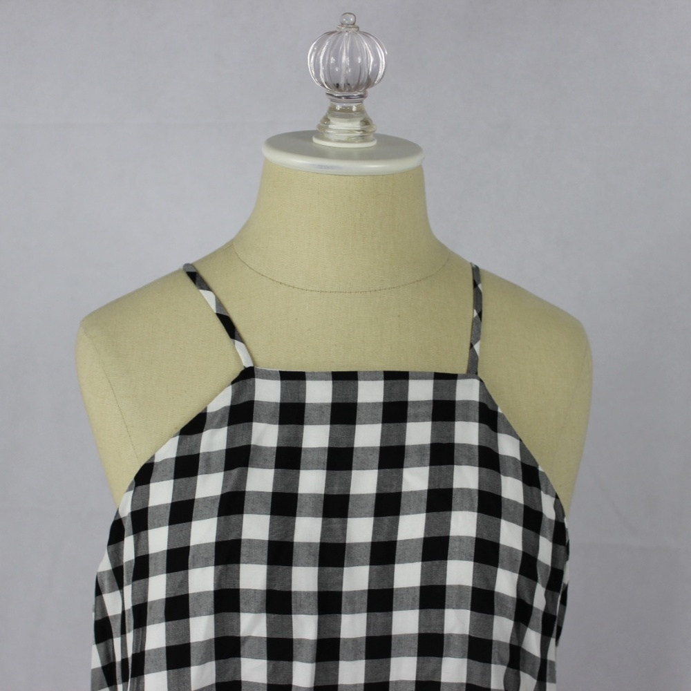 Karen Kane Kingham Ruffle Hem Dress M - Picture 6 of 8
